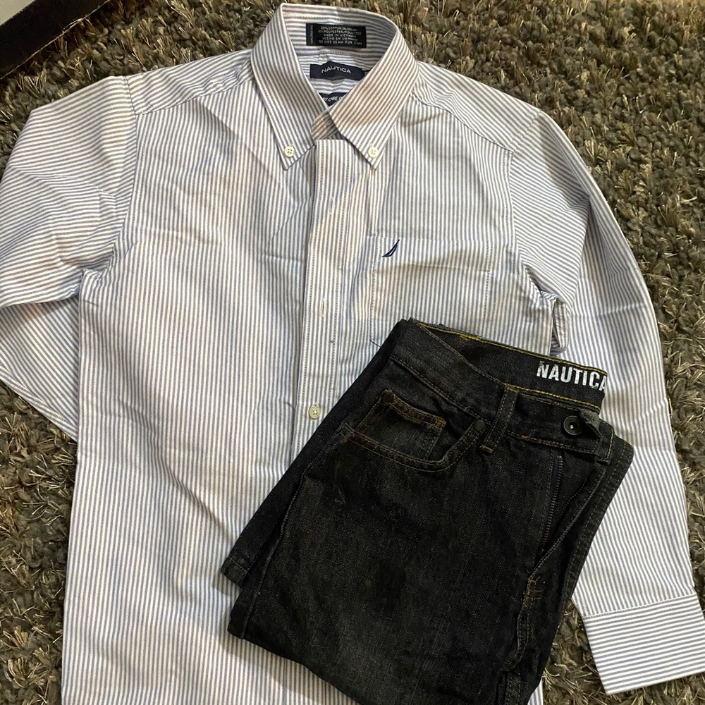 Bundle Nautical jeans and shirt